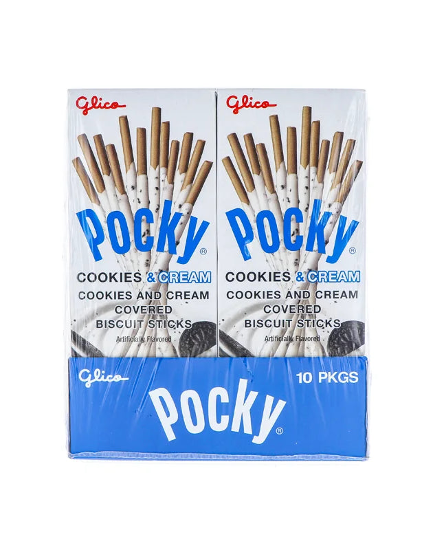 Glico Pocky Cookies & Cream Covered Biscuit Stick 10 Count - 1.41 oz image 0