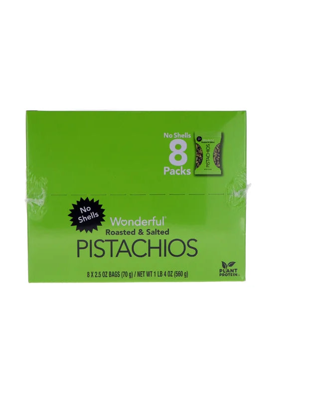 Wonderful Pistachios, Roasted and Salted - Tube 12 Count - 1.25 oz image 0