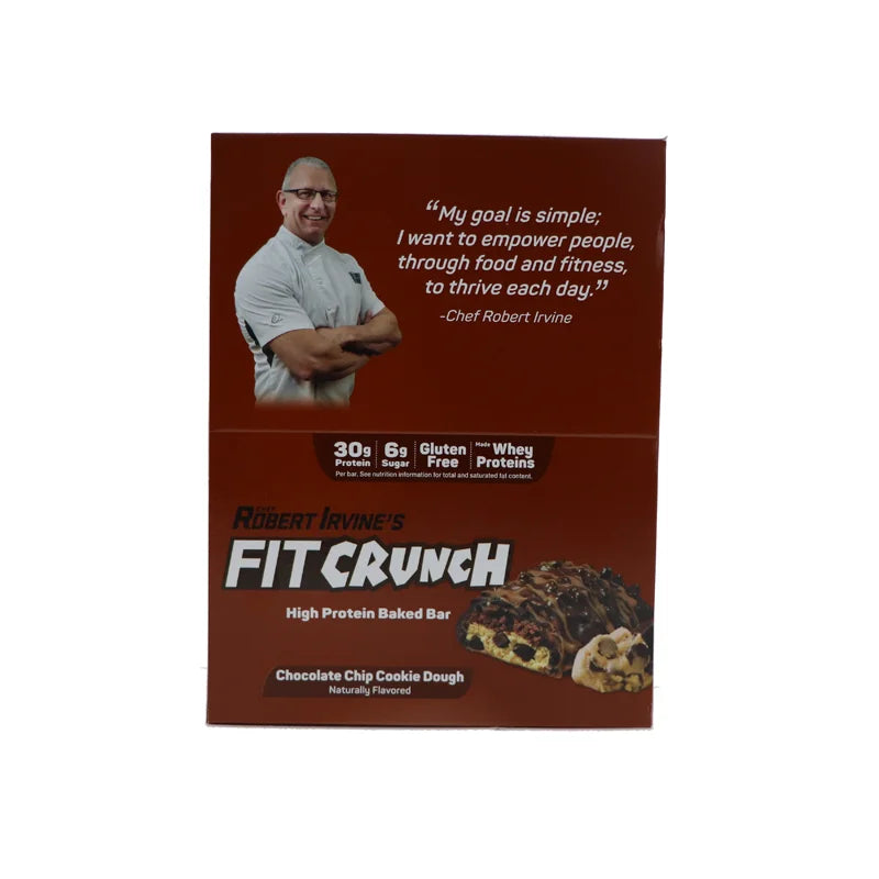 Fit Crunch Protein Bar, Chocolate Chip Cookie Dough 12 Count- 3.10 oz image 0