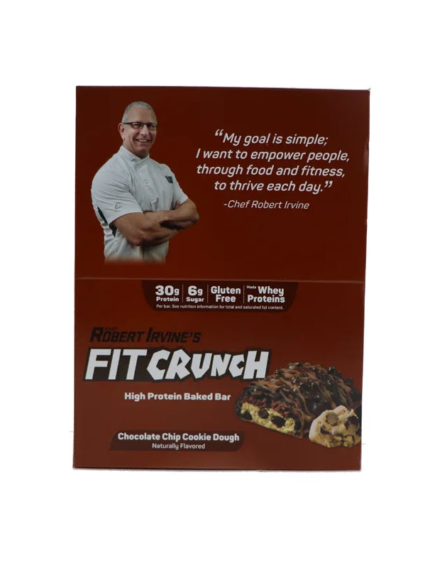 Fit Crunch Protein Bar, Chocolate Chip Cookie Dough 12 Count- 3.10 oz image 0