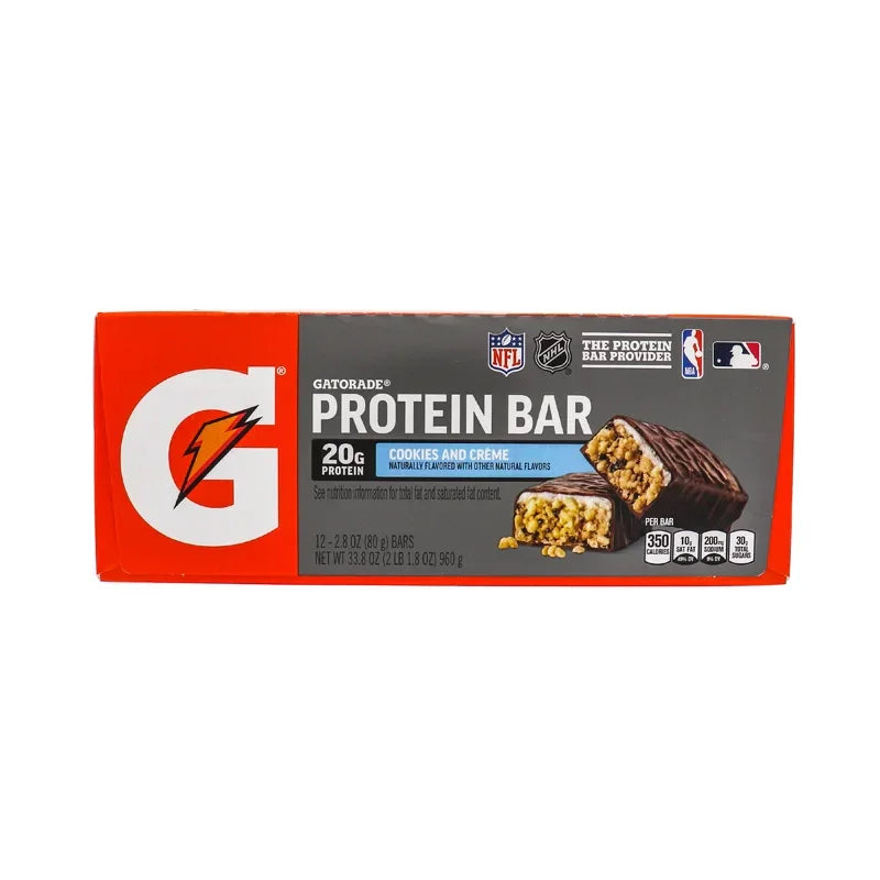 Gatorade Whey Protein  Cookie & Cream Bar 12/2.8Oz image 0