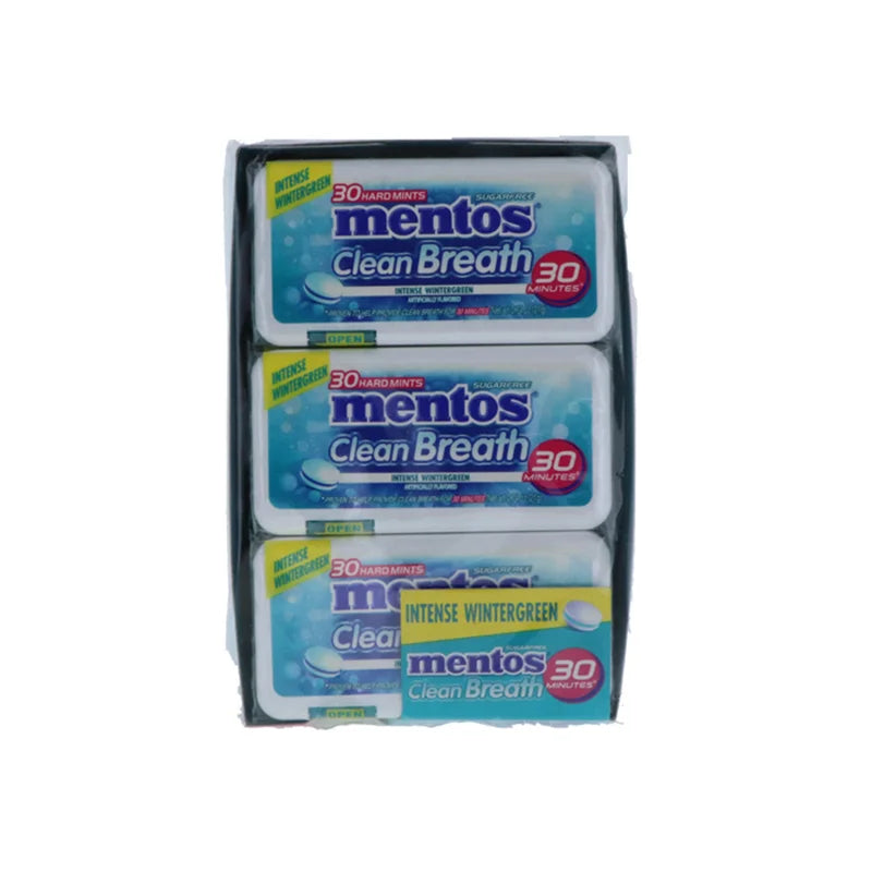 Mentos Clean Breath Hard Mints Wintergreen 12 Count - 0.74 oz image 0