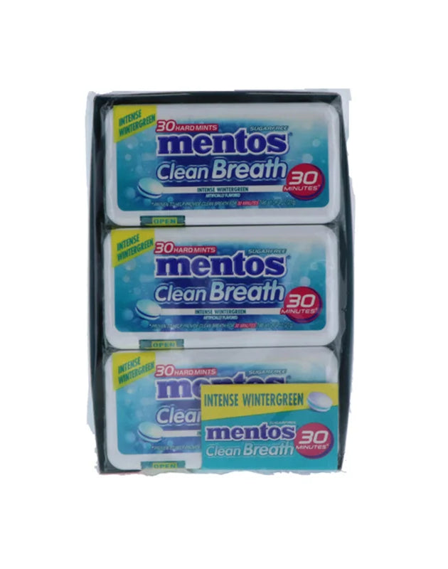 Mentos Clean Breath Hard Mints Wintergreen 12 Count - 0.74 oz image 0