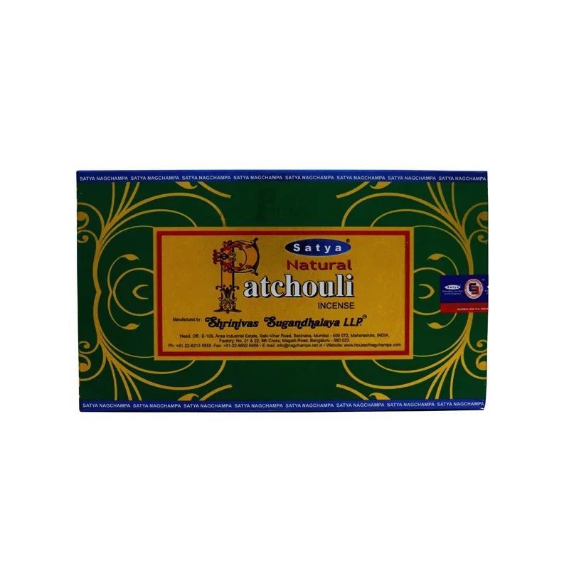 Satya Natural Patchouli Incense sticks 12 Count image 0