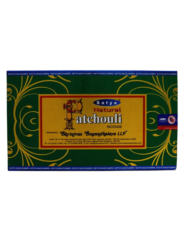 Satya Natural Patchouli Incense sticks 12 Count image 0