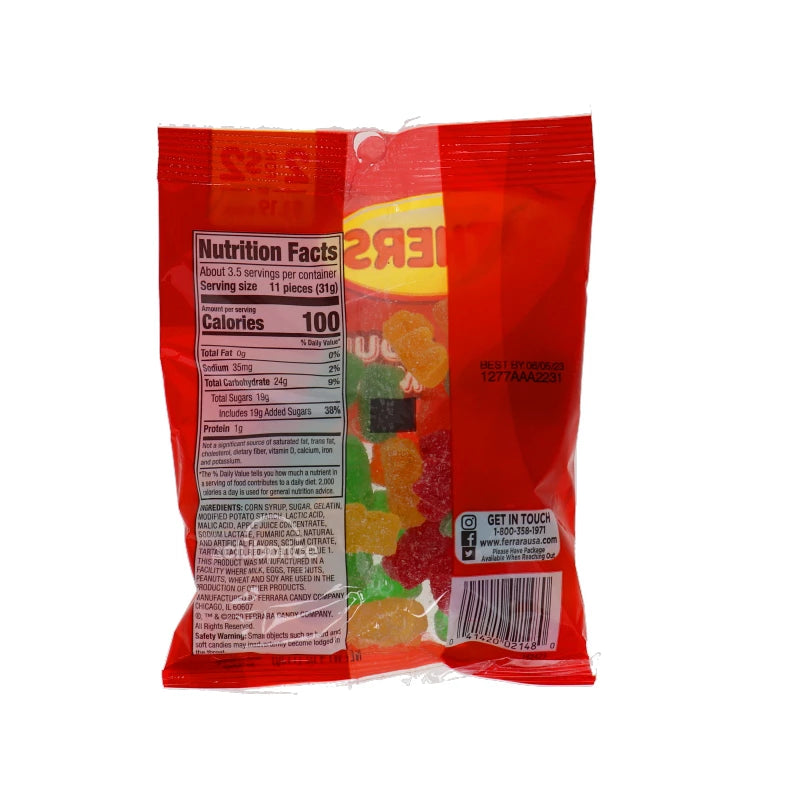 Sathers 2/$2 Sour Gumi Bear Candy 12 Count - 4 oz image 1