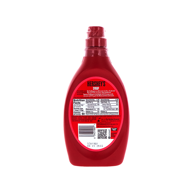 Hershey's Strawberry Syrup, 22 oz Bottle image 1