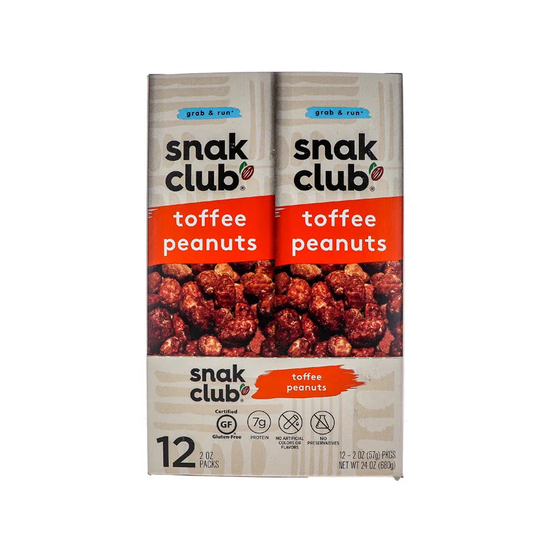 Snak Club Tube Toffee Peanuts 12 Count - 2 oz image 0