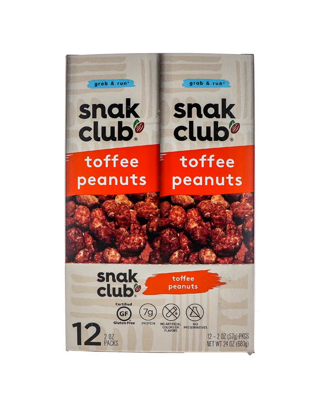 Snak Club Tube Toffee Peanuts 12 Count - 2 oz image 0