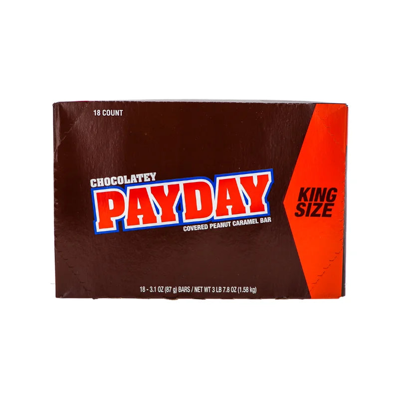 Payday King Size Chocolatey Peanut & Caramel Candy Bar (18 Count) - 3.1 oz image 0