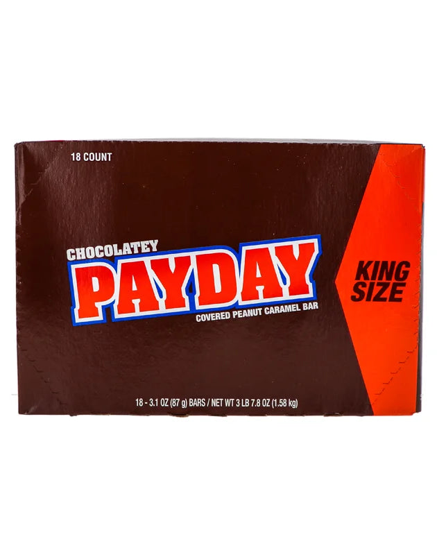 Payday King Size Chocolatey Peanut & Caramel Candy Bar (18 Count) - 3.1 oz image 0