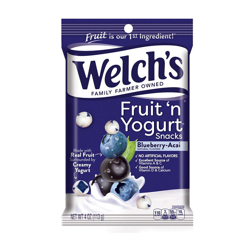 Welchs Peg Fruit N Yogurt Snack Blueberry Acai - 12 Count - 4 oz image 0