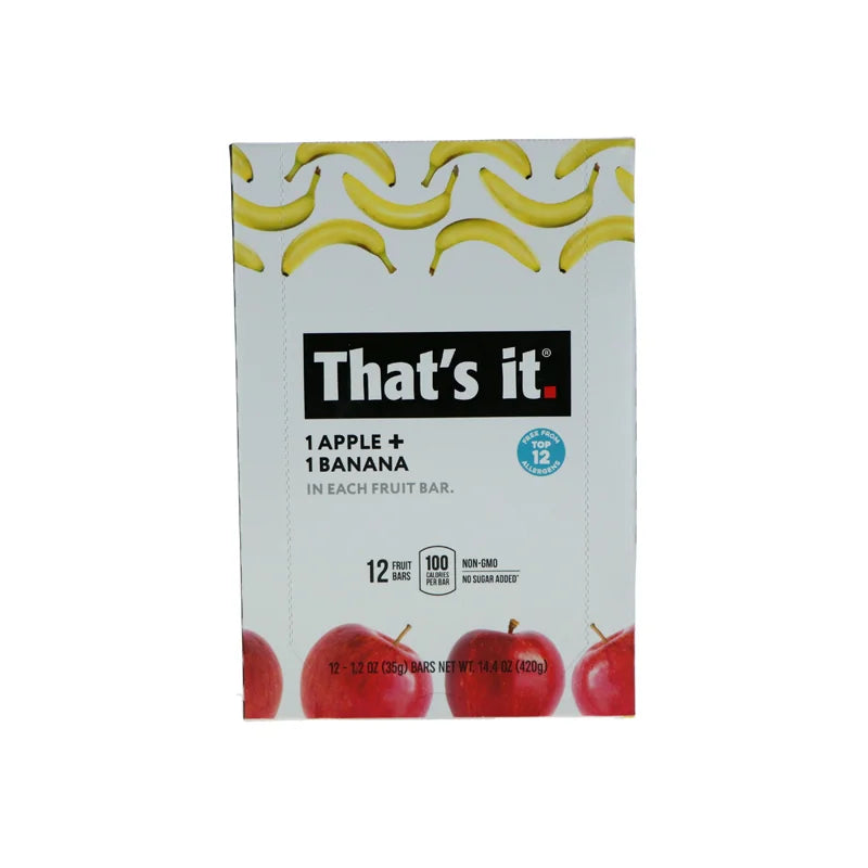 That's It Fruit Bars - Apple & Banana 12 Count - 1.2 oz image 0