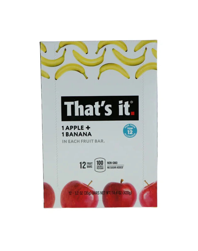 That's It Fruit Bars - Apple & Banana 12 Count - 1.2 oz image 0