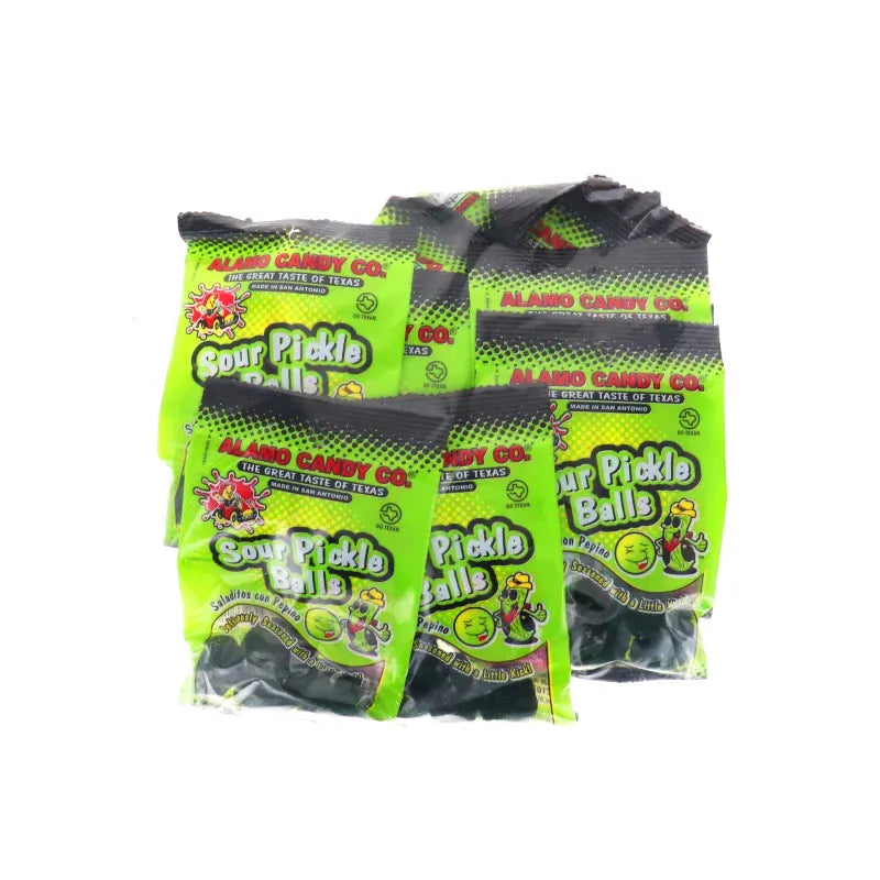 Alamo Candy Sour Pickle Balls the Original 12 Count image 0