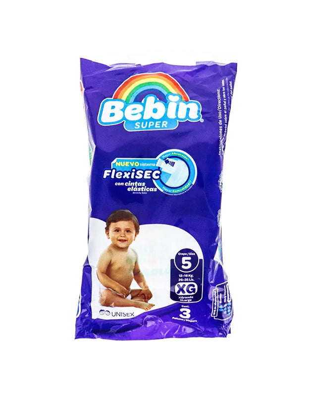Bebin Super Travel Pack Diapers - XL (3 Pack) image 0