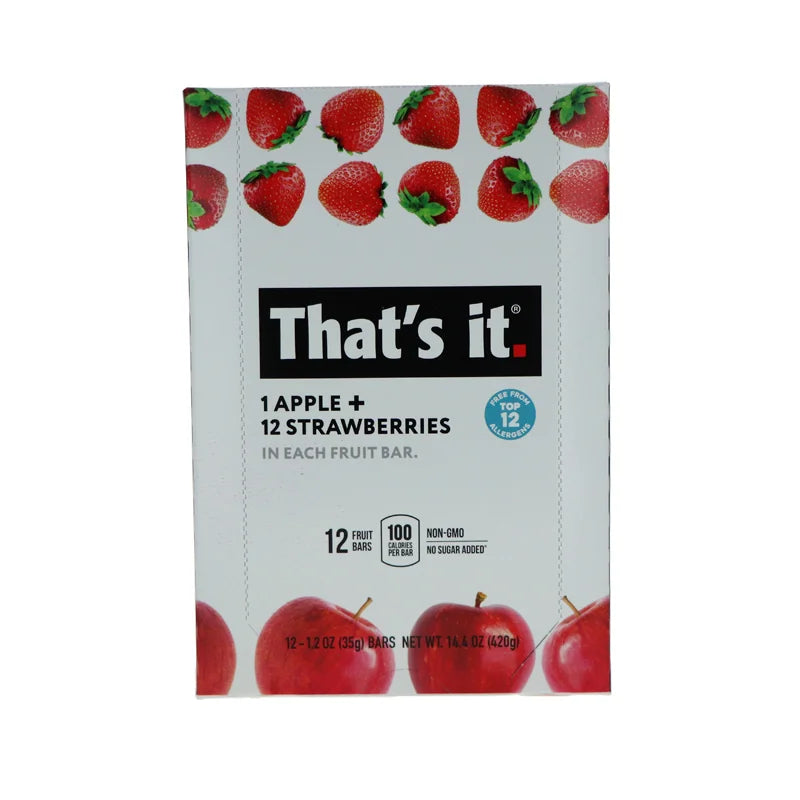 That's It Fruit Bar - Apple and Strawberry 12 Count - 1.2 oz image 0