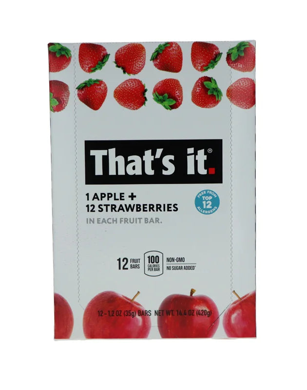 That's It Fruit Bar - Apple and Strawberry 12 Count - 1.2 oz image 0