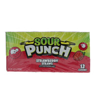 Sour Punch Straw King Size Strawberry Chewy Candy 12 Count - 4.5 oz image 0