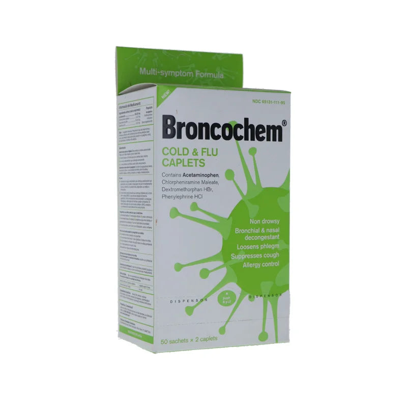 Broncochem Antigripal Caplets 50 Packs - 2 Caplets image 1