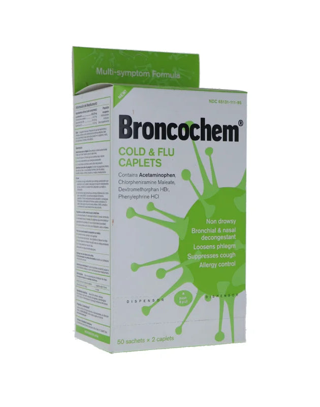 Broncochem Antigripal Caplets 50 Packs - 2 Caplets image 0