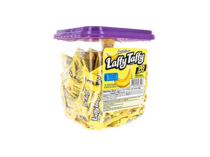 Laffy Taffy Banana Taffy Candy - Tub 145 Count - 0.34 oz image 1