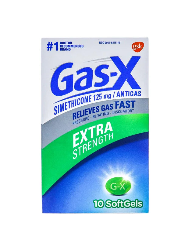 Gas-X Extra Strength Gas Relief Softgels Antigas - 10 Count image 0