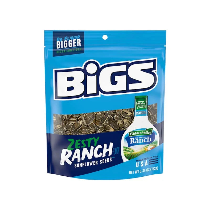 BIGS Hidden Valley Ranch Sunflower Seeds, 5.35-oz. Bag (Pack of 12) image 0