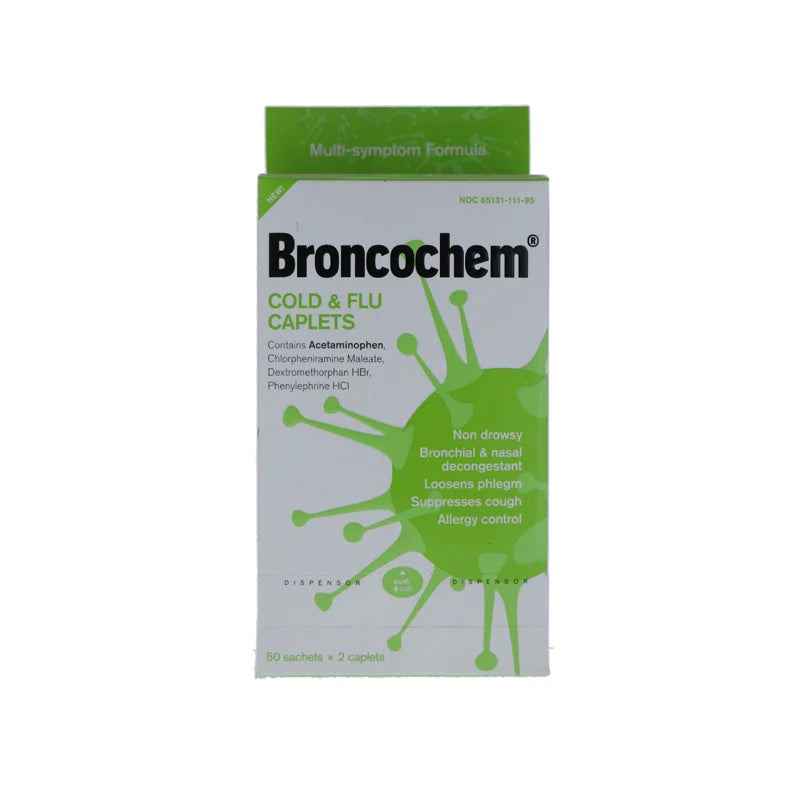 Broncochem Antigripal Caplets 50 Packs - 2 Caplets image 0