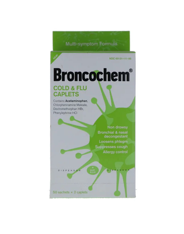 Broncochem Antigripal Caplets 50 Packs - 2 Caplets image 0