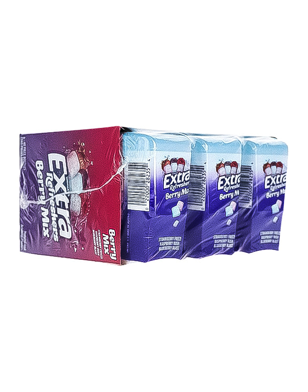 Wrigleys Extra Refreshers Berry Mix Gum Bottle (Pack of 6) - 40 Pieces image 0