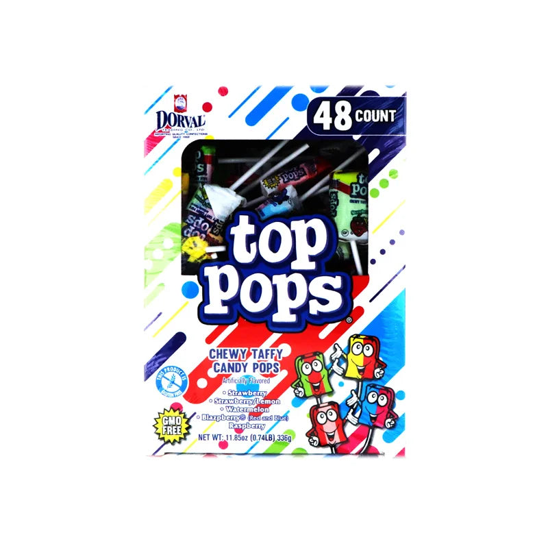 Top Pops Taffy Lollipops Assorted Flavors - 48 Count image 0