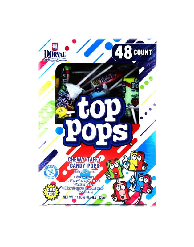 Top Pops Taffy Lollipops Assorted Flavors - 48 Count image 0