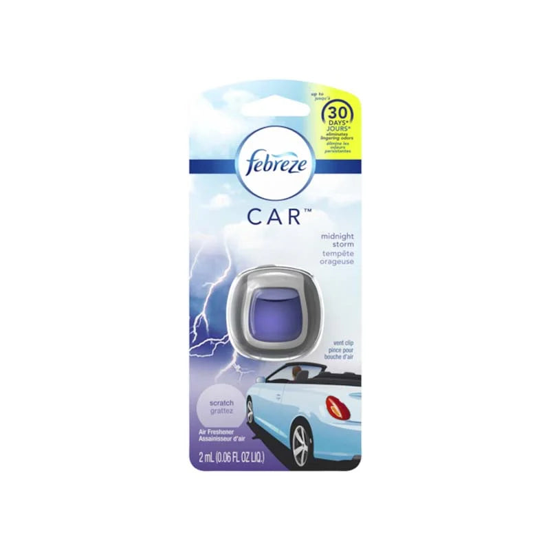 Febreze Car Vent Air Freshener, Midnight Storm 1 Count - 0.06 oz image 0