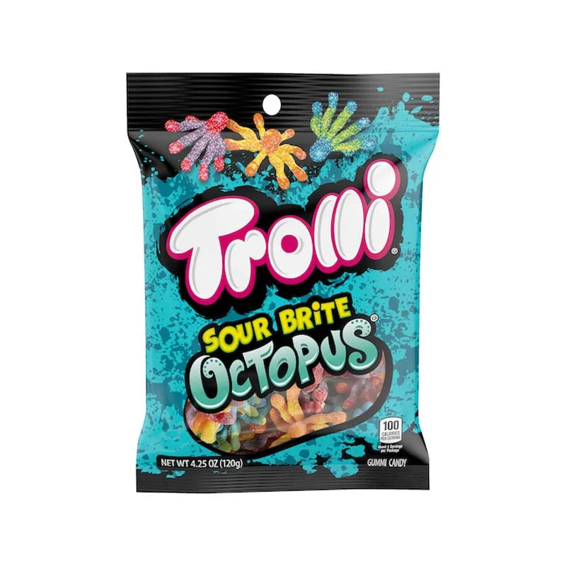 Trolli Peg Bag Sour Brite Octopus 12 Count - 4.25 oz image 0