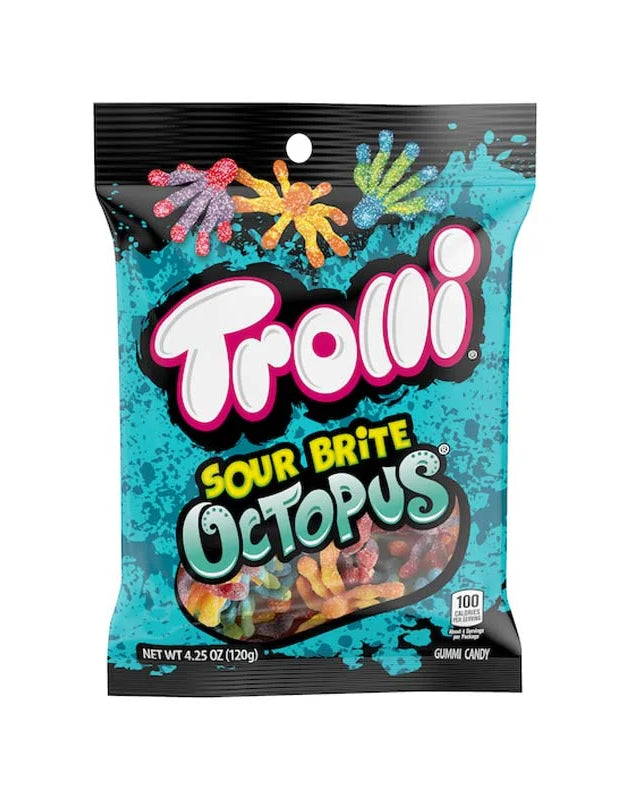 Trolli Peg Bag Sour Brite Octopus 12 Count - 4.25 oz image 0