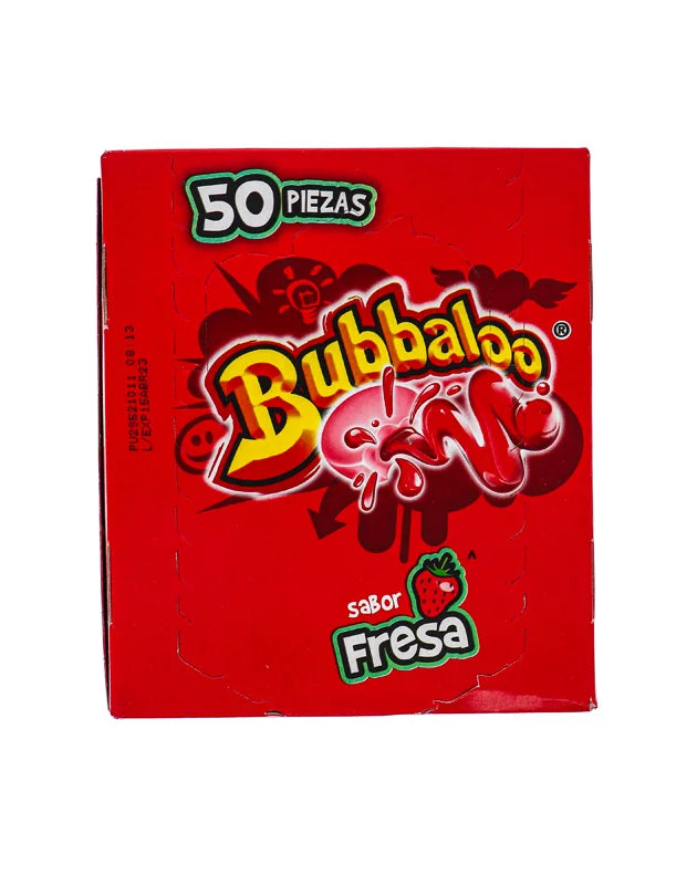 Bubbaloo Fresa Strawberry Chewing Gum 50 Count image 0