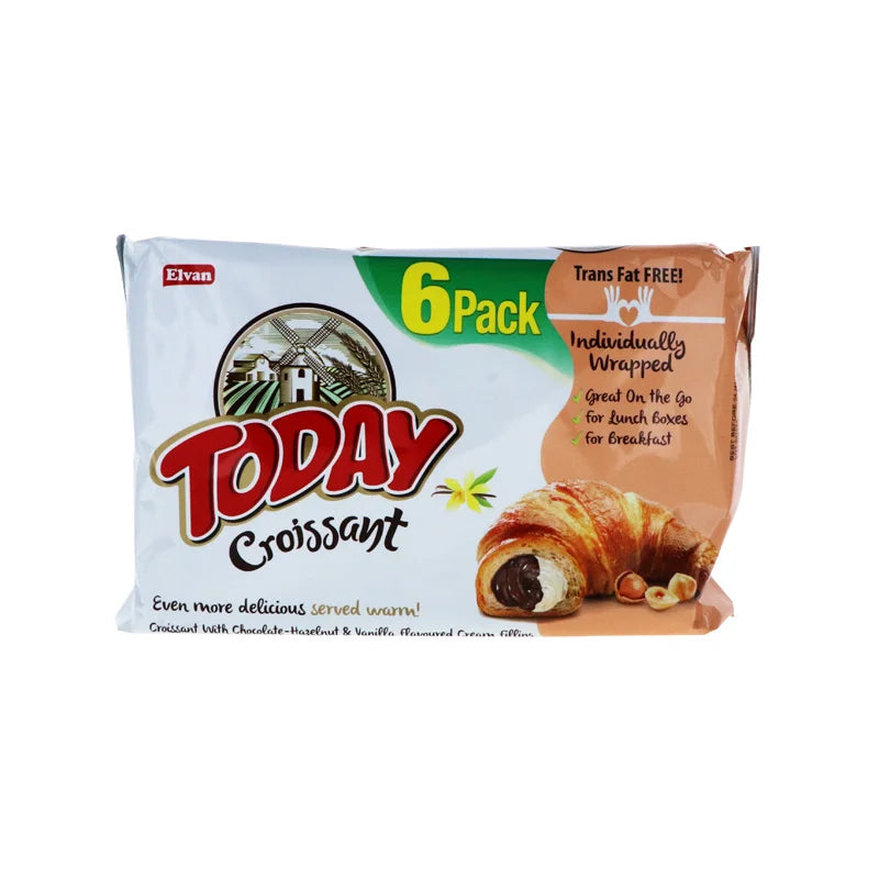 Today Croissant Chocolate Hazelnut & Vanilla Filling 6 Count - 1.58 oz image 0