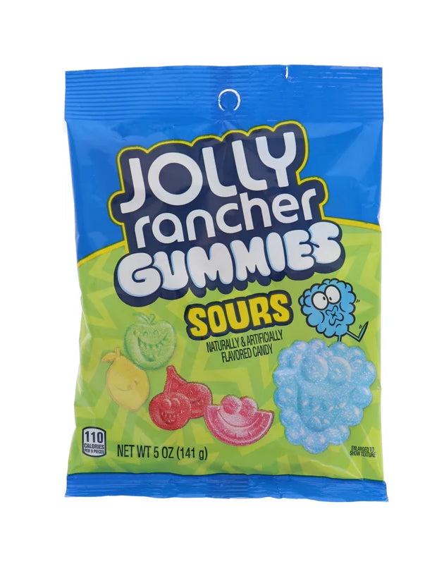 Jolly Rancher Peg Sour Gummies Assorted 12 Count - 5 oz image 0