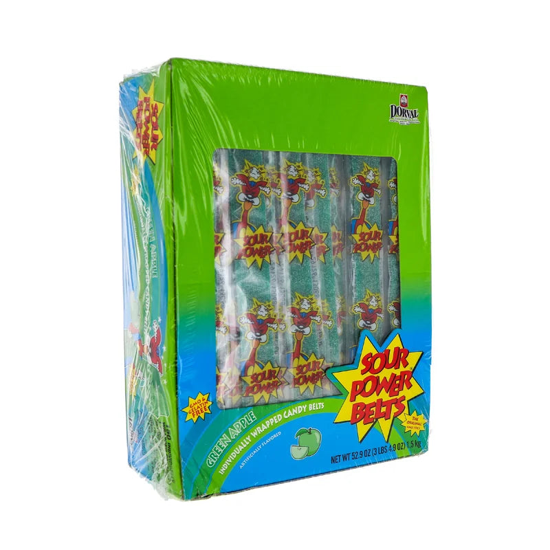 Sour Power Belts Wrap Green Apple 150Ct image 1