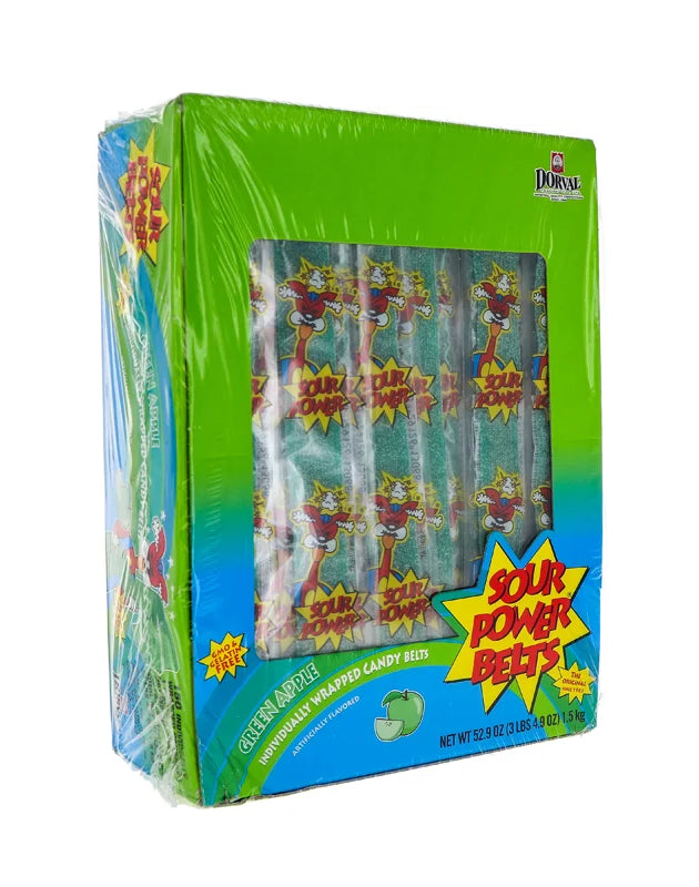 Sour Power Belts Wrap Green Apple 150Ct image 0