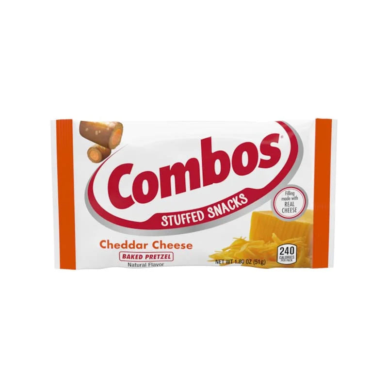 Combos Cheddar Cheese Pretzel Baked Snacks 18 Count - 1.8 oz image 0