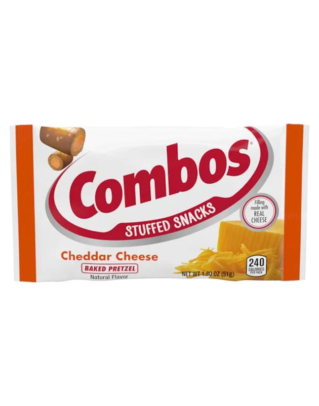 Combos Cheddar Cheese Pretzel Baked Snacks 18 Count - 1.8 oz image 0