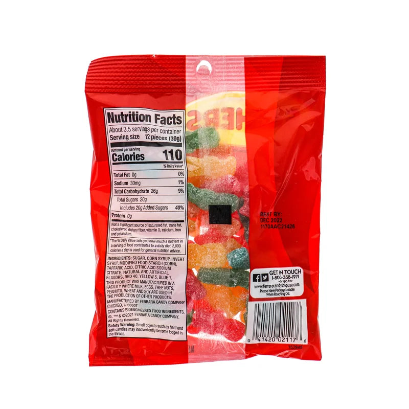 Sathers 2/$2 Sour Head Candy 12 Count - 3.5 oz image 1