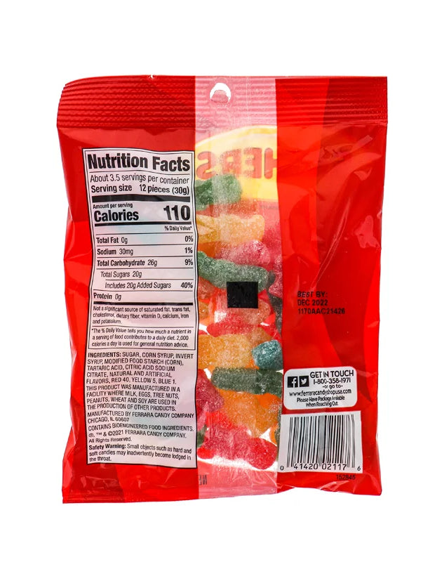 Sathers 2/$2 Sour Head Candy 12 Count - 3.5 oz image 0