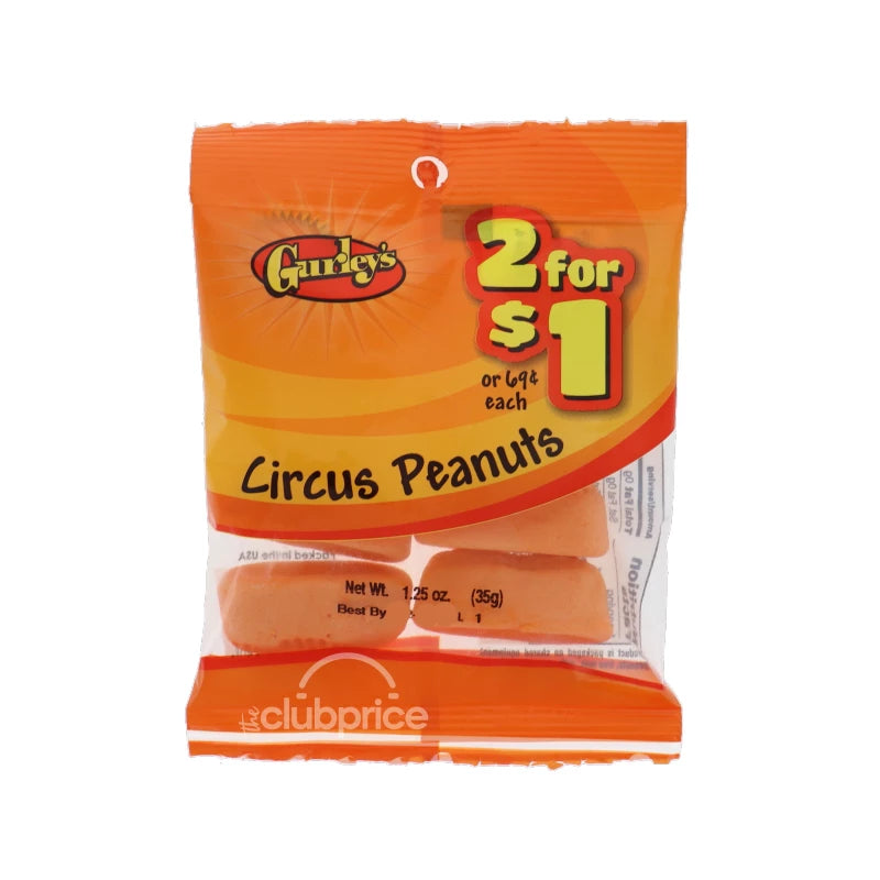 Gurley 2/$1 Circus Peanut 12 Count - 1.5 oz image 0