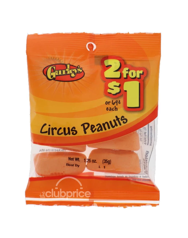 Gurley 2/$1 Circus Peanut 12 Count - 1.5 oz image 0