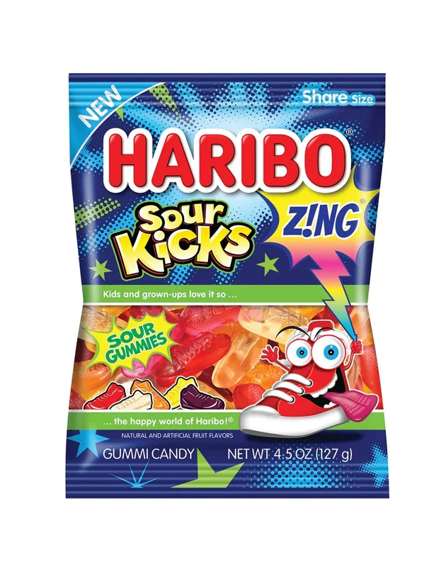 Haribo Peg Bag Zing Sour Kicks 12 Count - 4.5 oz image 0