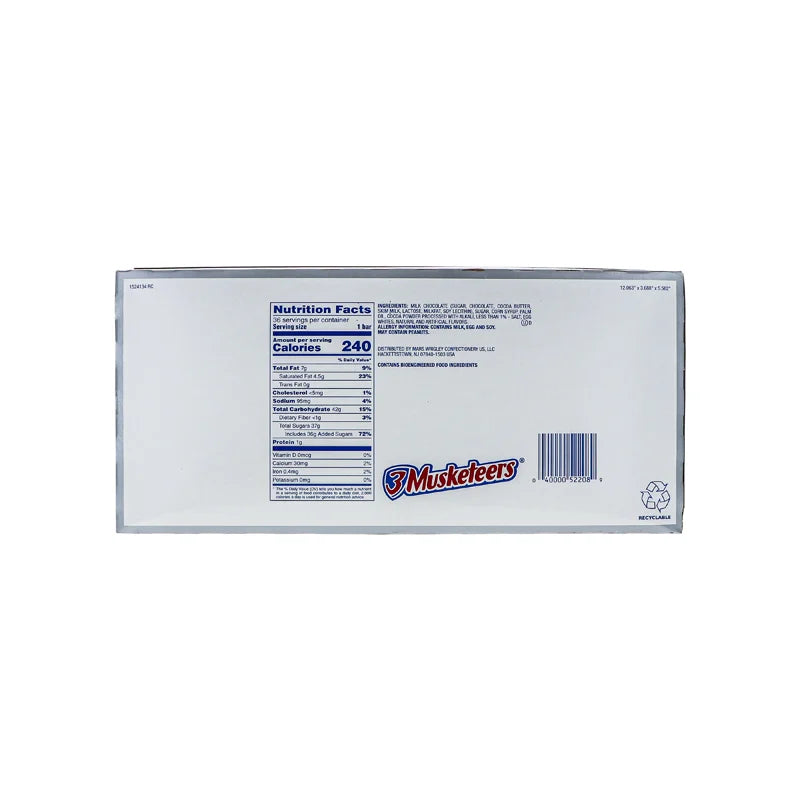 3 Musketeers Chocolate Candy Bar 36 Count - 1.92 oz image 2