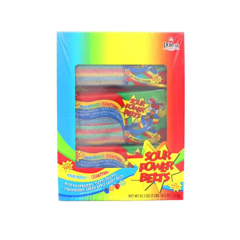 Sour Power Belts 4 Flavors 24 Count - 1.75 oz image 0